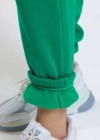 3 iplik şardonlu paça lastikli eşofman yeşil is001
