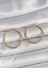 316 Çelik Gold Renk 27 mm Halka Model Kadın Küpe