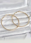 316L Çelik Gold Renk 60 mm Halka Kadın Küpe