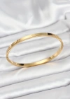 316L Çelik Gold Renk 65 mm İnce Kadın Kelepçe Bileklik