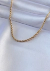 316L Çelik Gold Renk Burgu Model 45 cm Kadın Kolye