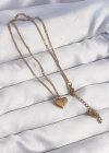 316L Çelik Gold Renk Kalp Model Love Kolye