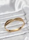316L Çelik Gold Renk Vintage Kadın Kelepçe Bileklik