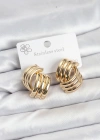 316L Çelik Gold Renk Vintage Kadın Küpe