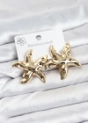 316L Çelik Gold Renk Yıldız Model Kadın Küpe