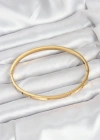 316L Çelik Gold Renk Zirkon Taşlı 65 mm İnce Kadın Kelepçe Bileklik