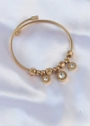 316L Çelik Gold Renk Zirkon Taşlı Model Charm Bileklik