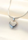 316L Çelik Gümüş Renk Kalp Kolye