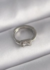 316L Çelik Gümüş Renk Kare Zirkon Taşlı Tragus Piercing
