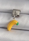 316L Çelik Gümüş Renk Sallantı Muz Model Nomination Charm