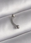 316L Çelik Gümüş Renk Topçuk Model Piercing