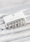 316L Çelik Gümüş Renk Zirkon Taşlı Damla Halka Küpe Seti