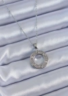 316L Çelik Gümüş Renk Zirkon Taşlı Model Kadın Kolye
