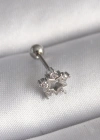 316L Çelik Gümüş Renk Zirkon Taşlı Yıldız Model Tragus Piercing