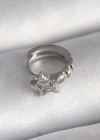 316L Çelik Gümüş Renk Zirkon Taşlı Yıldız Model Tragus Piercing