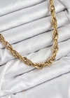 316L Çelik Halat Model Gold Renk Kadın Kolye