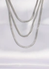 316L Çelik İtalyan Zincir Gümüş Renk Çoklu Kolye