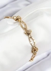 316L Çelik Parçalı Zincir Model Gold Renk Kadın Bileklik