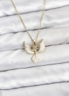 316L Çelik Zincir Gold Renk Anka Kuşu Model Kadın Kolye