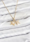 316L Çelik Zincir Gold Renk Deniz Yıldızı Model Zirkon Taşlı Kadın Kolye