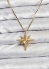 316L Çelik Zincir Gold Renk Kutup Yıldızı Model 60 cm Zincir Kadın Kolye