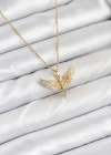 316L Çelik Zincir Gold Renk Melek Model Kadın Kolye