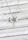 316L Çelik Zincir Gümüş Renk Anka Kuşu Model Kadın Kolye