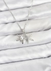316L Çelik Zincir Gümüş Renk Deniz Yıldızı Model Zirkon Taşlı Kadın Kolye