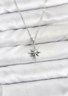 316L Çelik Zincir Gümüş Renk Kutup Yıldızı Model Kadın Kolye
