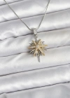 316L Çelik Zincir Gümüş Renk Kutup Yıldızı Model Kadın Kolye