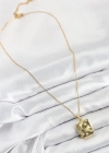 316L Çelik Zirkon Taşlı Açılabilr Kapaklı Kitap Model Gold Renk Kadın Kolye