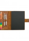 A5 Defter ve Ajanda Kılıfı - %100 Rainbow Deri - KO10001 - Camel