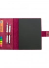 A5 Defter ve Ajanda Kılıfı - %100 Rainbow Deri - KO10001 - Fuşya