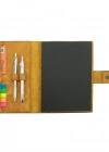 A5 Defter ve Ajanda Kılıfı - %100 Rainbow Deri - KO10001 - Hardal Sarısı
