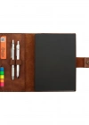 A5 Defter ve Ajanda Kılıfı - %100 Rainbow Deri - KO10001 - Kahverengi