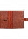 A5 Defter ve Ajanda Kılıfı - %100 Rainbow Deri - KO10001 - Tobacco