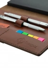 A5 Defter ve Ajanda Kılıfı - %100 Tiesto Deri - KO10002 - Koyu Kahverengi