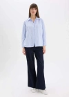 Açık Mavi Kadın Gömlek D4512AX/BE551