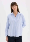 Açık Mavi Kadın Gömlek D4512AX/BE551