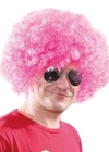 Açık Pembe Renk Kıvırcık Afro Bonus Peruk