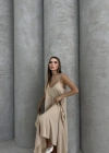 Aerobin uzun elbise bej pt