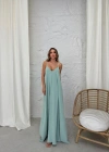 Aerobin uzun elbise çağla yeşili pt