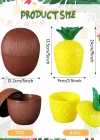 Ananas&Hindistan Cevizi Tasarımlı Pipetli Bardak Seti (6 Adet)