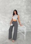 Ayrobin Oversize Kadın Pantalon - Füme