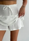 Ayrobin Şortlu Etek - Beyaz
