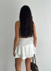 Ayrobin Şortlu Etek - Beyaz