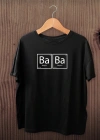 Babalar Günü Baskılı T-shirt - Siyah