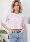 Baskılı Crop tişört