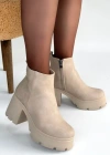 Belay Bej Nubuk Topuklu Bot