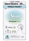 Bio Natural Premium Plus Mega Ekstra Gece Ped 26 Adet